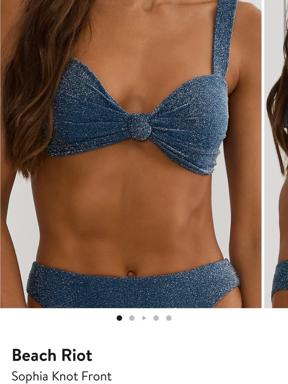Beach Riot Sophia Knot Front Bikini Top NWT size M